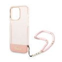 Guess Translucent Pearl Strap - Case for iPhone 14 Pro Max (Pink)