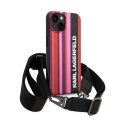 Karl Lagerfeld Color Stripes Strap - Case for iPhone 14 (Pink)