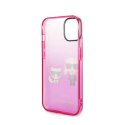 Karl Lagerfeld Gradient Ikonik Karl & Choupette - Case for iPhone 14 Plus (Pink)