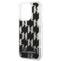 Karl Lagerfeld Monogram Liquid Glitter - Case for iPhone 14 Pro (Black)