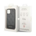 Guess 4G Bottom Stripe Metal Logo Collection - Case for iPhone 14 Plus (Grey)