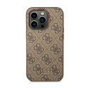 Guess 4G Metal Gold Logo Case iPhone 14 Pro Max (Brown)