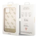 Guess 4G Stripe Script Logo Electroplated Pattern - Case for iPhone 14 Plus (Gold)