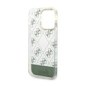 Guess 4G Stripe Script Logo Electroplated Pattern - Case for iPhone 14 Pro Max (Khaki)