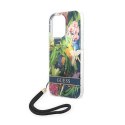 Guess Flower Cord - Case for iPhone 14 Pro (Blue)