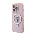 Karl Lagerfeld Ring Stand Karl & Choupette MagSafe - iPhone 15 Pro Case (pink)