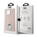 Karl Lagerfeld Silicone Choupette Metal Pin - iPhone 15 Pro Case (pink)