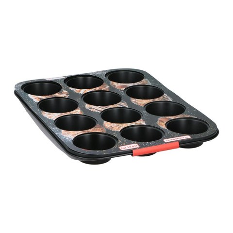 Alpina - Muffin / cupcake tin for 12 pieces non-stick (black)