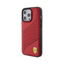 Ferrari Perforated Waves Metal Logo - Case for iPhone 15 Pro (Red)