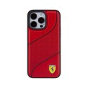 Ferrari Perforated Waves Metal Logo - Case for iPhone 15 Pro (Red)