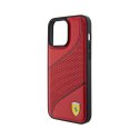 Ferrari Perforated Waves Metal Logo - Case for iPhone 15 Pro (Red)