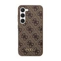 Guess 4G Metal Gold Logo - Case for Samsung Galaxy S24+ (Brown)