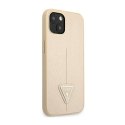 Guess Saffiano Triangle Logo Case - Case for iPhone 14 (Beige)