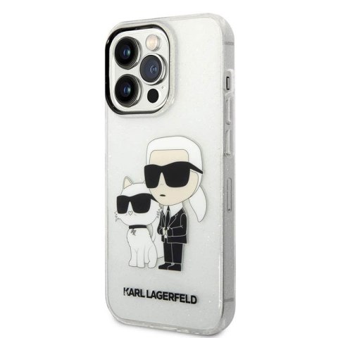 Karl Lagerfeld IML Glitter NFT Karl & Choupette - Case for iPhone 14 Pro (Clear)