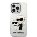 Karl Lagerfeld IML Glitter NFT Karl & Choupette - Case for iPhone 14 Pro (Clear)