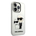 Karl Lagerfeld IML Glitter NFT Karl & Choupette - Case for iPhone 14 Pro (Clear)