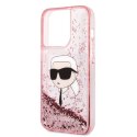 Karl Lagerfeld Liquid Glitter NFT Karl's Head - Case for iPhone 14 Pro Max (Pink)