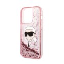 Karl Lagerfeld Liquid Glitter NFT Karl's Head - Case for iPhone 14 Pro Max (Pink)