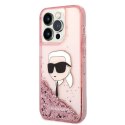 Karl Lagerfeld Liquid Glitter NFT Karl's Head - Case for iPhone 14 Pro (Pink)