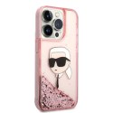 Karl Lagerfeld Liquid Glitter NFT Karl's Head - Case for iPhone 14 Pro (Pink)