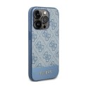 Guess 4G Bottom Stripe Metal Logo Collection - Case for iPhone 15 Pro (blue)