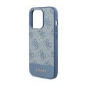 Guess 4G Bottom Stripe Metal Logo Collection - Case for iPhone 15 Pro (blue)