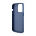 Guess 4G Bottom Stripe Metal Logo Collection - Case for iPhone 15 Pro (blue)