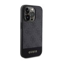 Guess 4G Bottom Stripe Metal Logo Collection - Case for iPhone 15 Pro (grey)