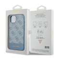 Guess 4G Bottom Stripe Metal Logo Collection - Case for iPhone 15 (blue)
