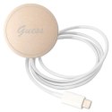 Guess Bundle Pack MagSafe 4G - Set of case for iPhone 12 / iPhone 12 Pro + MagSafe charger (Brown/Gold)