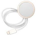 Guess Bundle Pack MagSafe 4G - Set of case for iPhone 12 / iPhone 12 Pro + MagSafe charger (Brown/Gold)