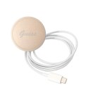 Guess Bundle Pack MagSafe 4G - Set of case for iPhone 14 Plus + MagSafe charger (Pink/Gold)