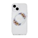 Guess IML Flowers Wreath MagSafe - Case iPhone 15 (Clear)