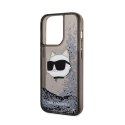 Karl Lagerfeld Liquid Glitter NFT Choupette Head - Case for iPhone 14 Pro (Black)