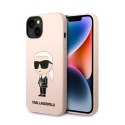 Karl Lagerfeld Silicone NFT Ikonik MagSafe - Case for iPhone 14 (Pink)