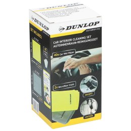 Dunlop - Microfiber cloth set + wet wipes for car interior