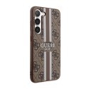 Guess 4G Printed Stripe - Case for Samsung Galaxy S23+ (Brown)