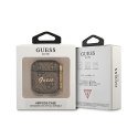 Guess 4G Sctript Metal Collection - Case for Apple AirPods 1/2 gen (Brown)