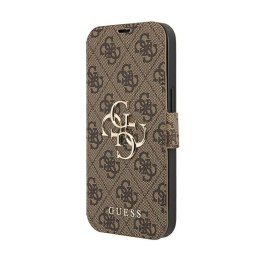 Guess Booktype 4G Big Metal Logo - Case for iPhone 13 Pro (Brown)