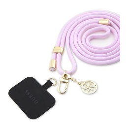 Guess CBDY Cord Nylon 4G Metal Charm - Universal phone strap (Lilac)