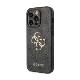 Guess 4G Big Metal Logo - Case for iPhone 15 Pro Max (Grey)