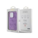 Guess Leather 4G Stamped - Case for iPhone 15 Pro (Purple)