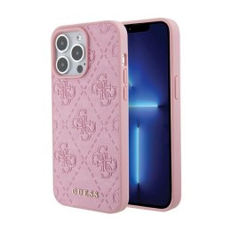 Guess Leather 4G Stamped - iPhone 15 Pro Max Case (pink)