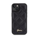 Guess Quilted Metal Logo - Case for iPhone 15 (Black)