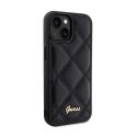 Guess Quilted Metal Logo - Case for iPhone 15 (Black)