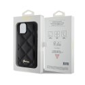 Guess Quilted Metal Logo - Case for iPhone 15 (Black)