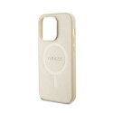 Guess Saffiano MagSafe - iPhone 15 Pro Case (gold)
