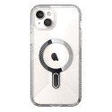 Speck Presidio Perfect-Clear Grip ClickLock & MagSafe - Case for iPhone 15 Plus / iPhone 14 Plus (Clear / Chrome Finish / Serene