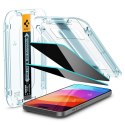 Spigen GLAS.TR EZ FIT Privacy 2-Pack - Tempered glass with privacy filter for iPhone 15 Pro 2pcs