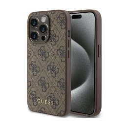 Guess 4G Metal Gold Logo - Case for iPhone 15 Pro (brown)